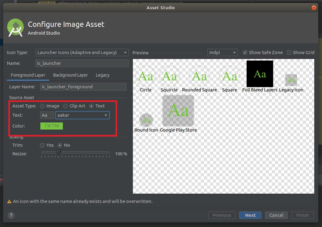 Android Studio - Text Asset Android Studio - Text Asset