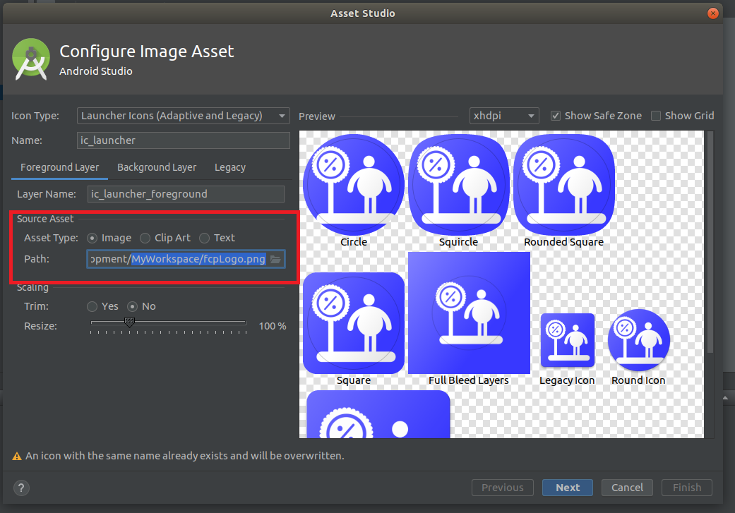 Android Studio - Image Asset Android Studio - Image Asset