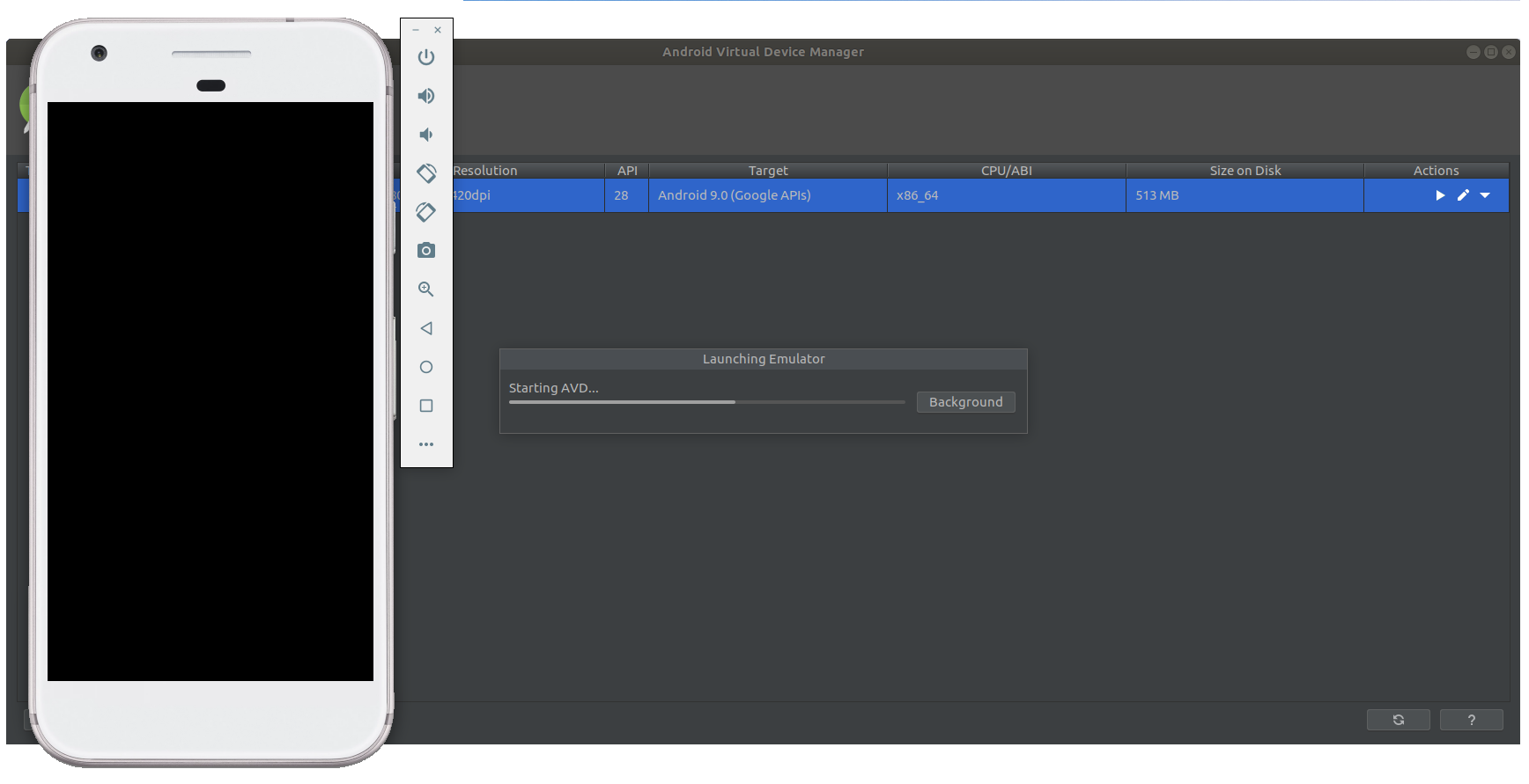 AVD Android Emulator