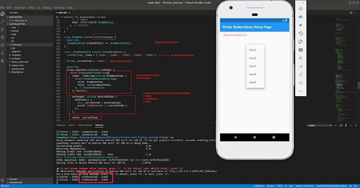 DropdownButton Class Implementation