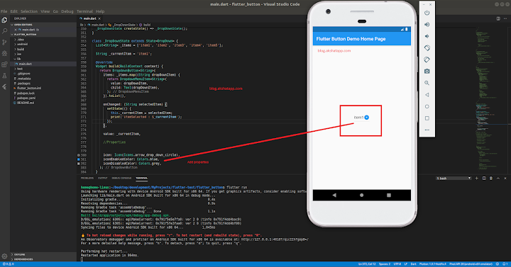 DropdownButton Class Properties