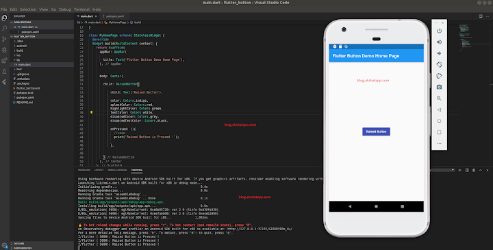 RaisedButton Color Parameters