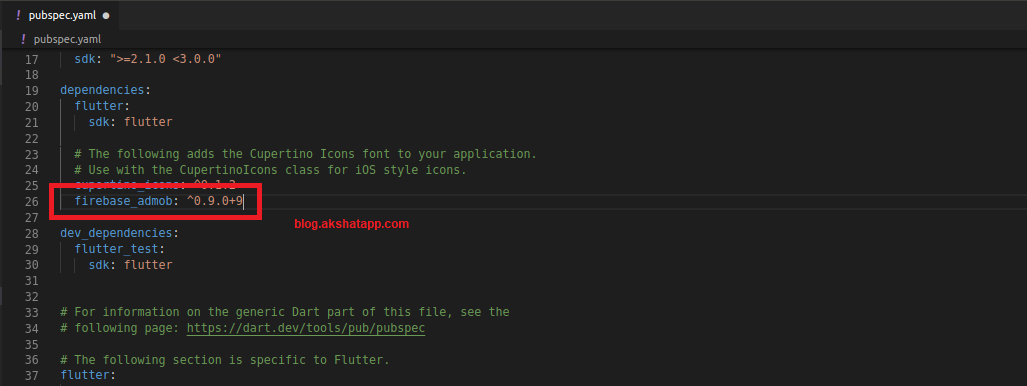 adding flutter package