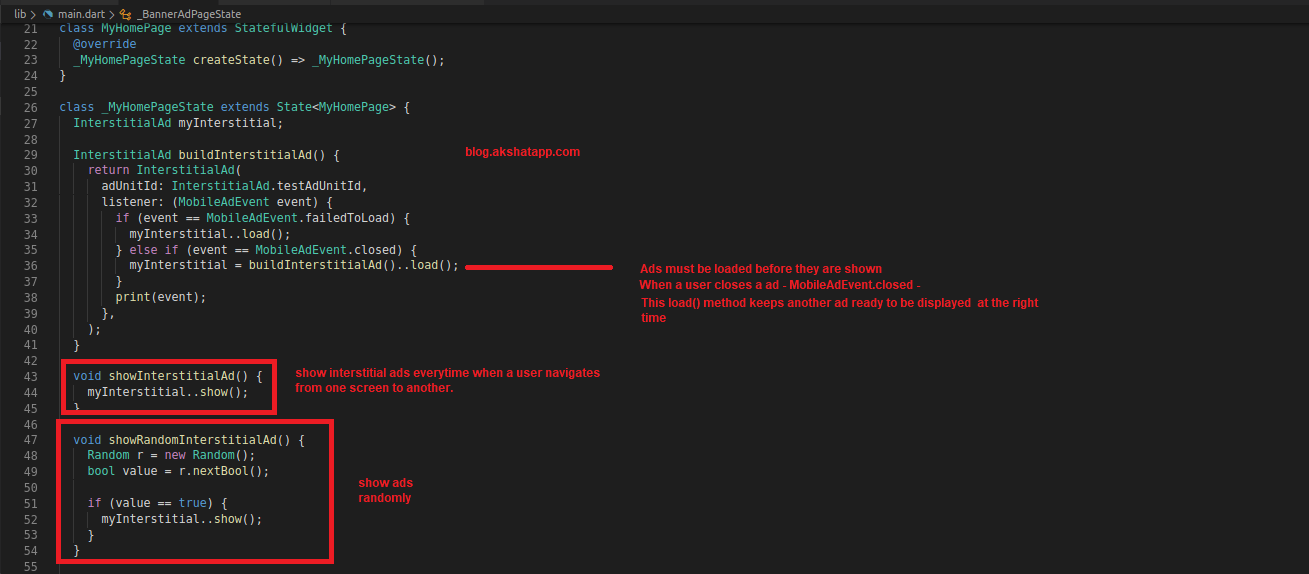 Define Interstitial Ad Property