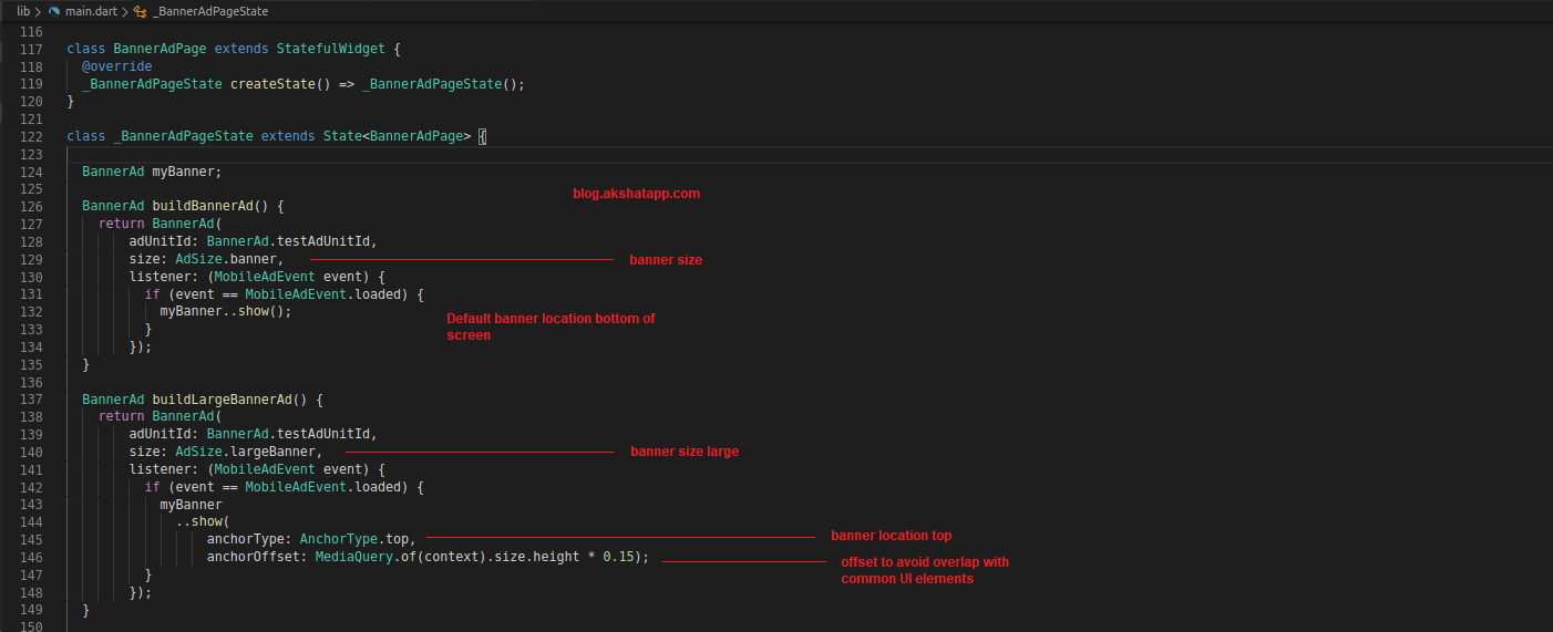Define Banner Ad Property