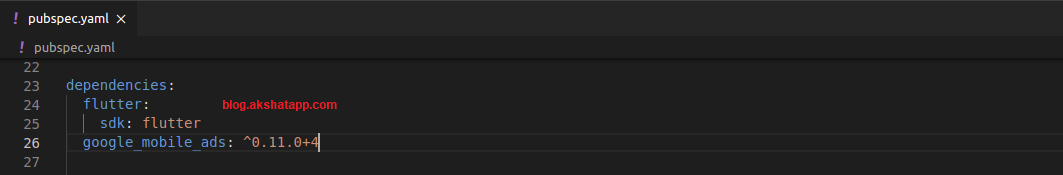 flutter mobile ads sdk package