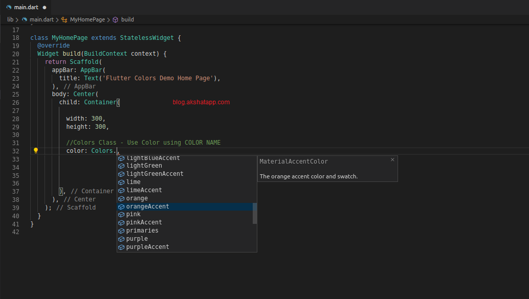 Colors Class Constants