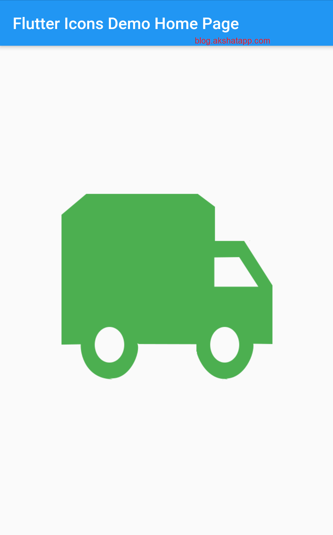 Flutter ImageIcon Green UI